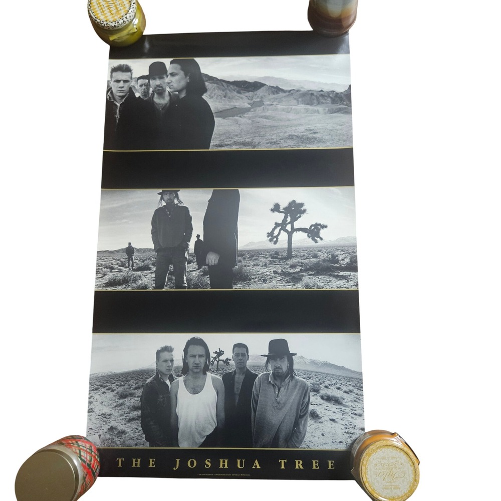 U2 The Joshua Tree Vintage 1987 Promo Album Poster 19x33 Island Records Rock Pop